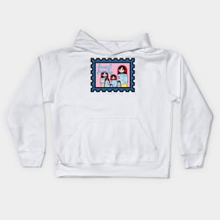 Found Family Postage Stamp Kids Hoodie